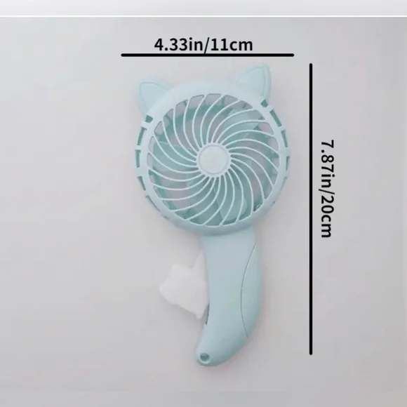 Pink Manual Powerful Cat Shaped Handheld Fan without Battery - Picture 5 of 6